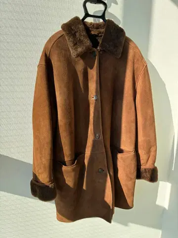 Margaret Howell 브라운 무스탕 코트 사이즈 10