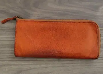 genten 가죽 장지갑 오렌지