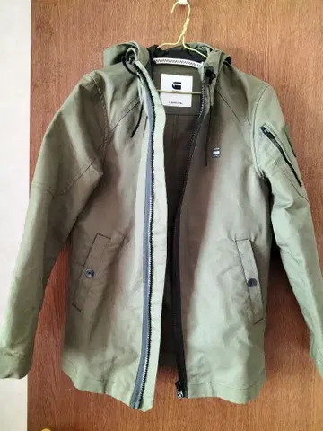 지스타 로우 후드 부착 자켓 올리브