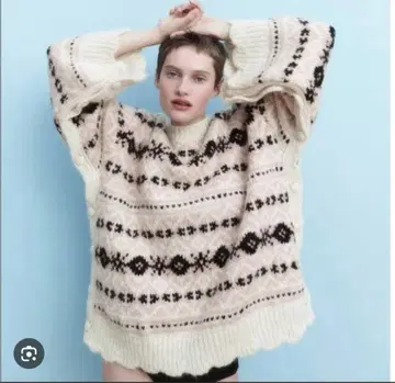 ZARA 자라 JACQUARD KNIT SWEATER 노르딕 니트