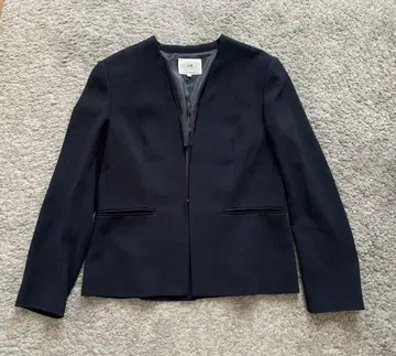 23구 노카라 자켓 사이즈 40 네이비 오피스