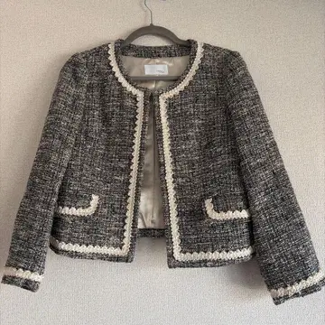 트위드 자켓 숏 기장