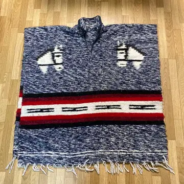 말 무늬 울풍 판초