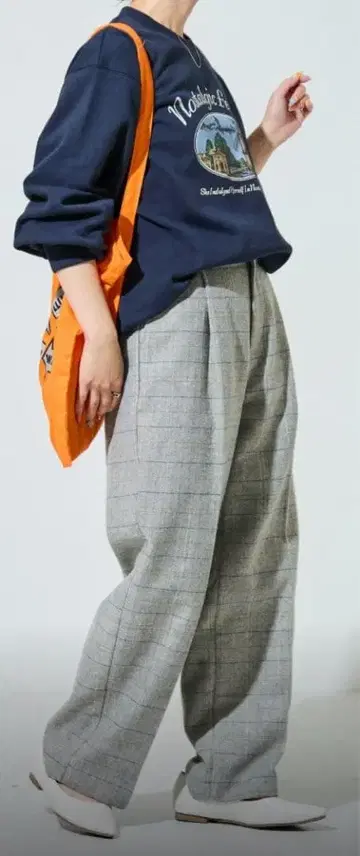 FREAK'S STORE 프릭스스토어 헤링본 체크 팬츠 M