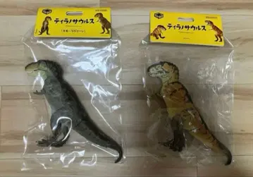 카이요도 소프트 비닐 토이 박스 티라노사우루스 공룡 피규어 2체 세트