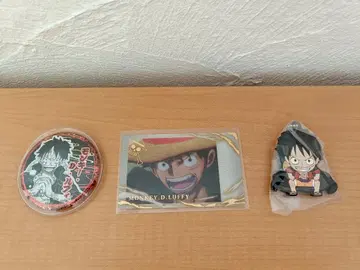 몽키 D 루피 배지 카드 러버 키링 3종 세트 원피스