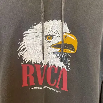 RVCA 후드 부착 후드티 그레이