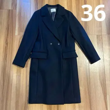 IENA 이에나 네이비 더블 브레스트 체스터 코트 36 사이즈