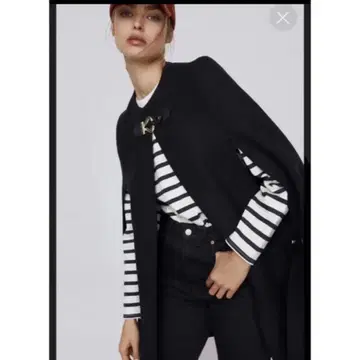 ZARA MANTECO 판초 케이프 코트 아우터 블랙