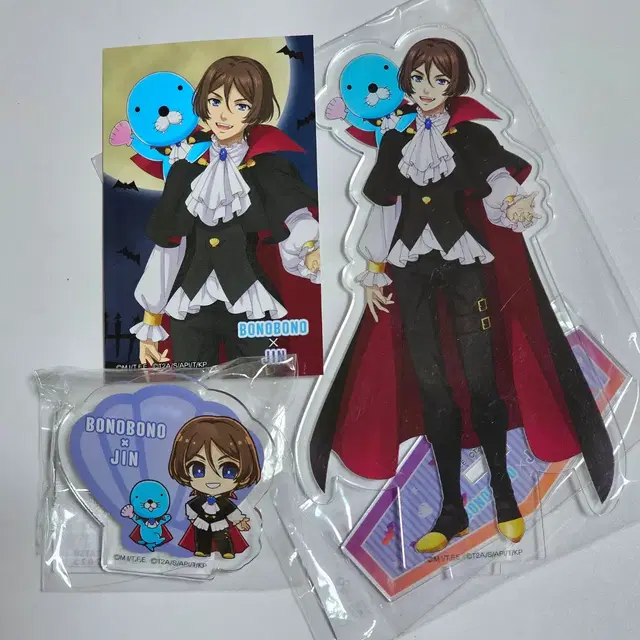 킹프리 보노보노 할로윈 노리즈키 진 마성진 아크릴스탠드 포카 아크릴클립