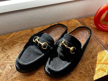 MANEBU 마네부 스웨이드 로퍼 블랙 37