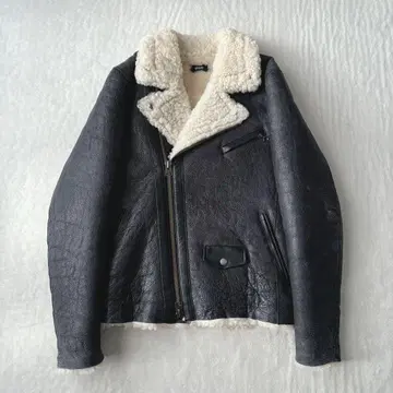 [새상품급] 그램 glamb 무스탕 자켓 양가죽 램 가죽 보아 더블