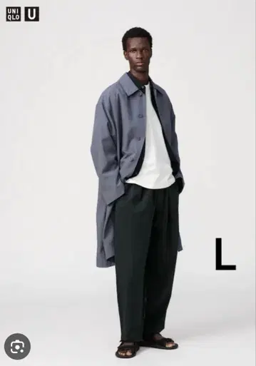 유니클로 U 라이트웨이트 맨투맨 와이드 팬츠