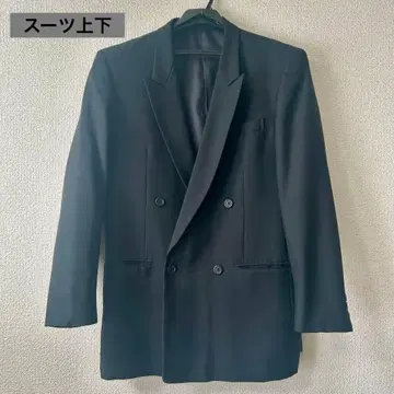 블랙 더블 브레스트 테일러드 자켓