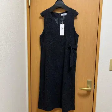 실크 네프 트위드 오버롤 스커트 다크 그레이 계열 사이즈 P5