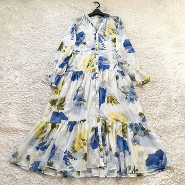 GRACE CONTINENTAL 빅 보타니컬 셔츠 원피스 38