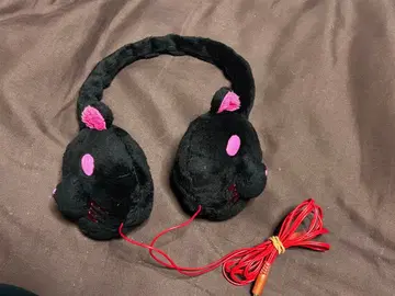 척스GP 그루미 봉제 인형 귀마개 헤드폰 블랙