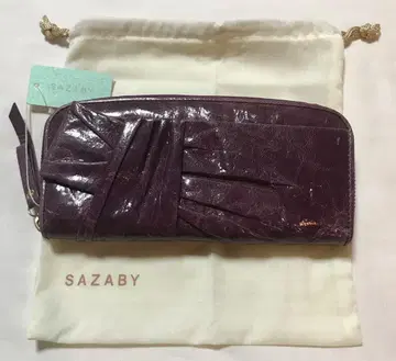 SAZABY 사자비 지퍼 장지갑 (보라색 퍼플)