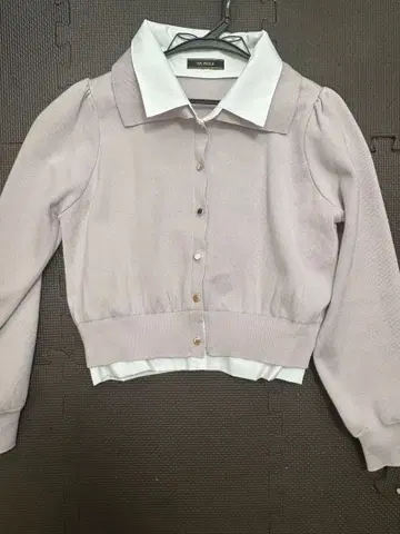 SWINGLE 셔츠 레이어드 니트 핑크 한정판