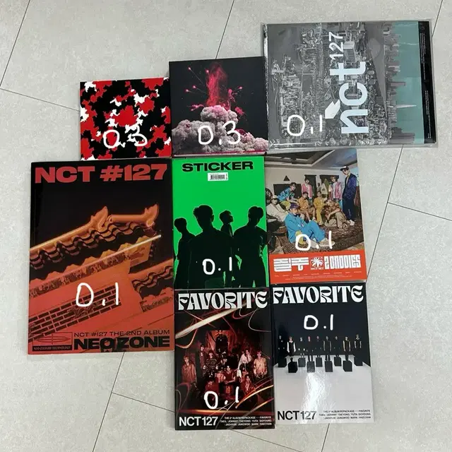 엔시티127 개봉 앨범 소방차 체리밤 레귤러 영웅 스티커 질주 페이보릿