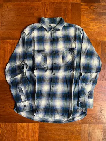 UNIQLO 옴브레 체크 플란넬 셔츠 XL
