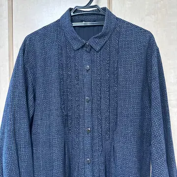 네이비 셔츠 원피스 긴팔