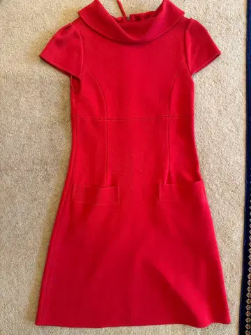 FOXEY 슬리브리스 원피스 38 레드