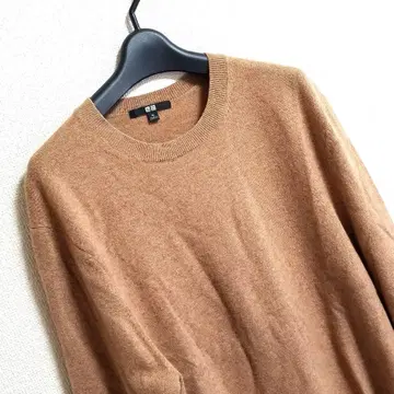 캐시미어 100% 크루넥 XL UNIQLO 카멜 브라운 새상품급