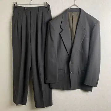 셋업 헤링본 카키 그린 울 성인식 비즈니스 세레모니