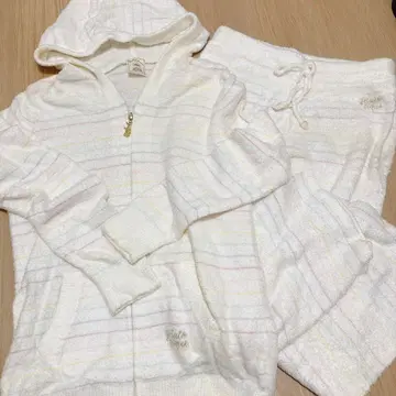 젤라피케 파자마 룸웨어 상하의 세트 보더 화이트