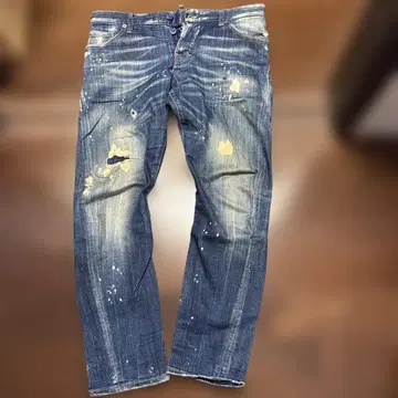 DSQUARED2 데미지 데님 팬츠 테이퍼드