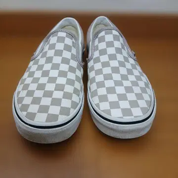 VANS 체크 무늬 슬립온 그레이지/화이트