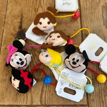 디즈니 캐릭터 봉제 인형 키링 6개 세트