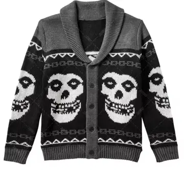 Misfits 미스피츠 펑크 코위찬 니트 그레이 스웨터 니트