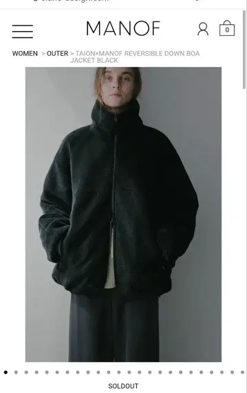 TAION x MANOF REVERSIBLE DOWN BOA JACKET