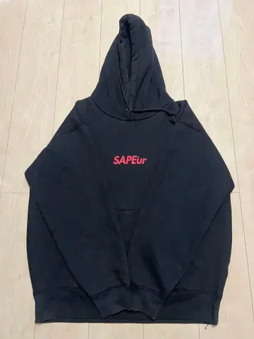 SAPEuR 블랙 후드티 LARGE