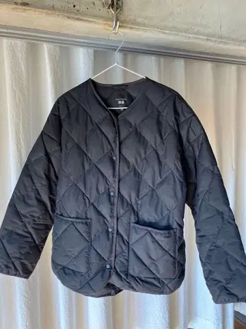 유니클로 퀼팅 자켓 블랙 여성용 L