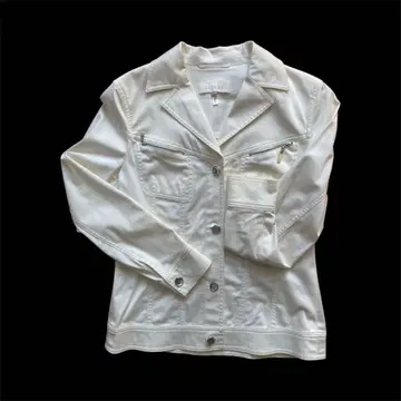 [ 에스카다 ] ESCADA 화이트 지퍼 포켓 자켓