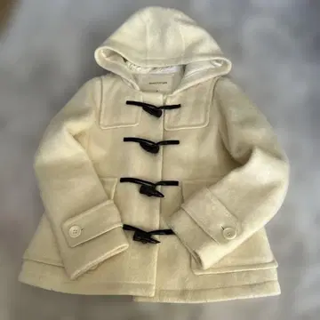 새상품급 Jewel Changes 재기 소재 후드 부착 더플 코트 38