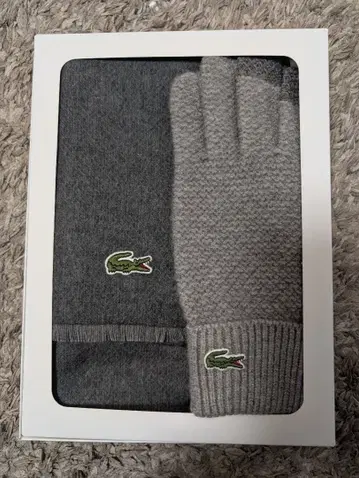[ 미사용 새상품 ] LACOSTE 머플러 장갑 세트
