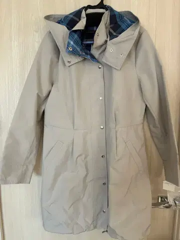 새상품 코트 자켓 아우터 그레이지 방수 코트 체크 무늬 안감