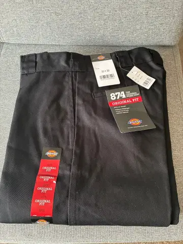 새상품 Dickies 워크 팬츠 874 블랙 32 x 30