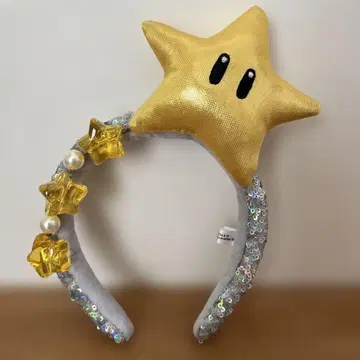 별 모양 머리띠 골드 스팽글