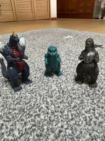 고질라 피규어 3체 세트