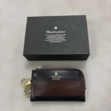 master-piece 가죽 키케이스 브라운/블랙