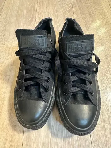 컨버스 통굽 블랙 하이컷 스니커즈 캔버스 덧신만