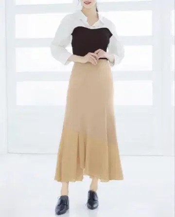 릴리안 캐럿 뷔스티에 도킹 셔츠 M