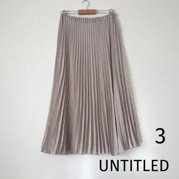 언타이틀 [세탁 가능] 스웨이드 느낌 플리츠 롱 스커트 가을/겨울