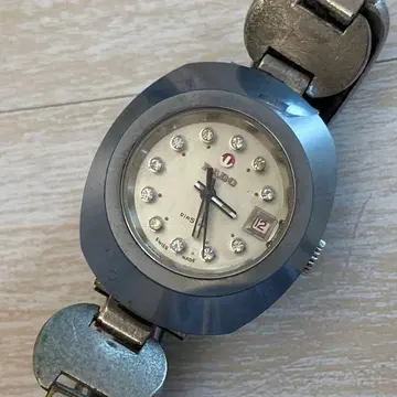 레어 라도 다이아스타 자동 와인딩 화이트 시계 크라운 고정