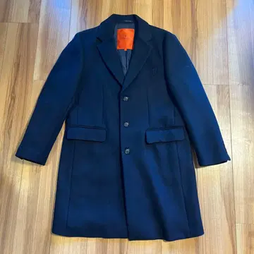 ROSSO 로쏘 남성용 네이비 체스터 코트 L